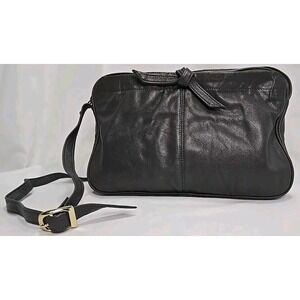 VTG Tano Korea Crossbody Bag Grey/Blue Genuine Leather Shoulder Bag Compartments